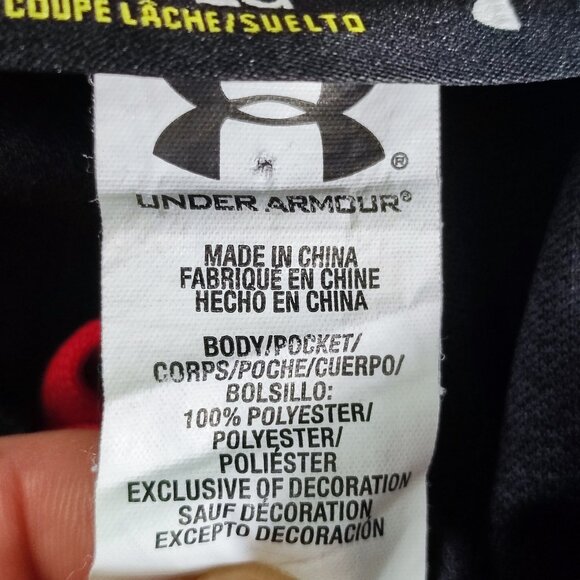 Under Armour Warm-up jogger women's size XL black red design lightweight - Picture 7 of 14